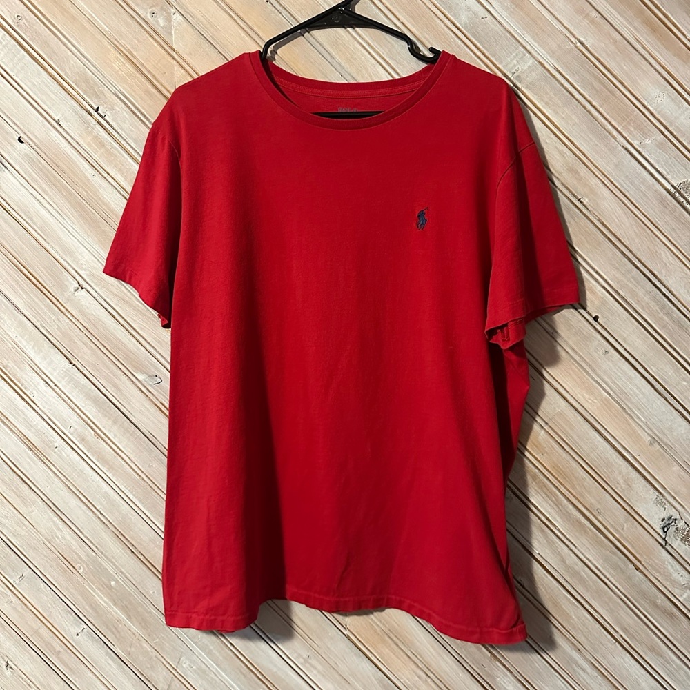Polo by Ralph Lauren Red Short Sleeve Tee Embroidered Logo T Shirt